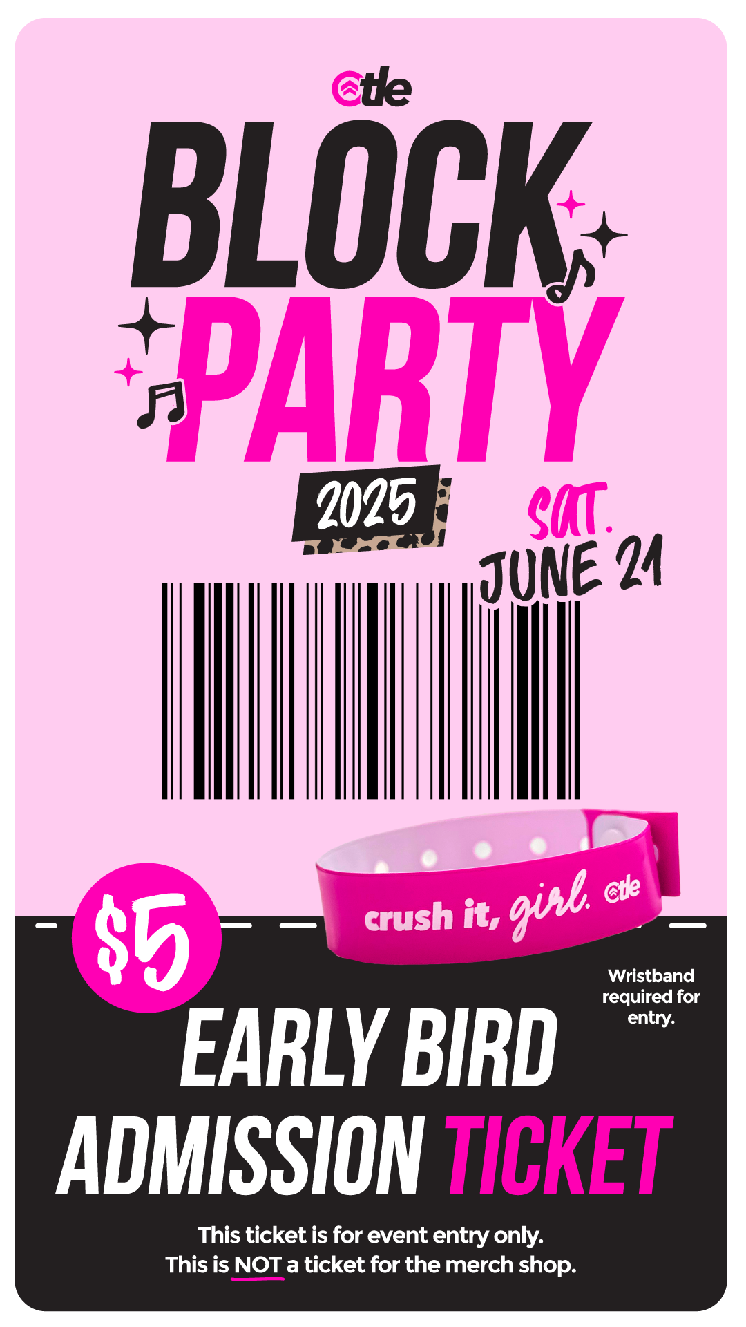 BLOCK PARTY EARLY BIRD TICKET