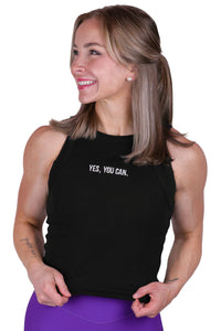 BLACK CROP TANK