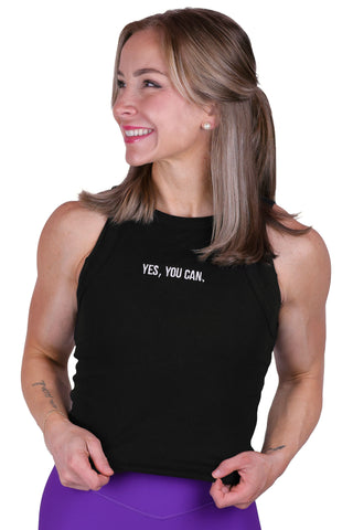 BLACK CROP TANK