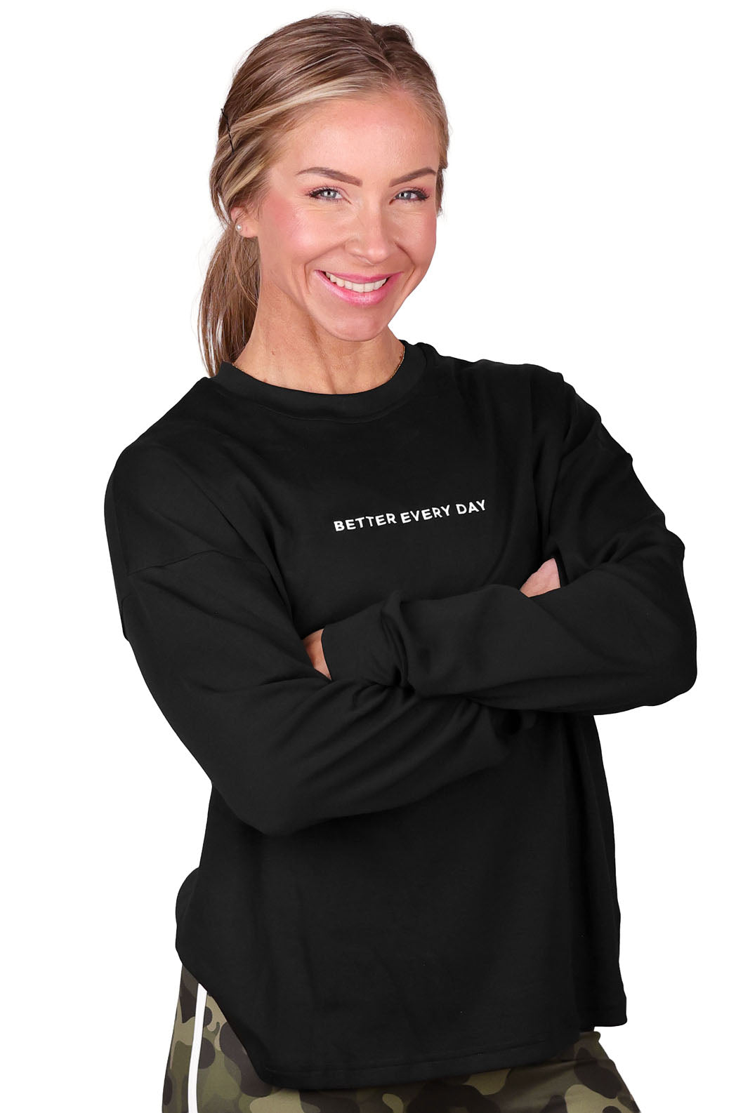 BLACK LONG SLEEVE SOFT TEE