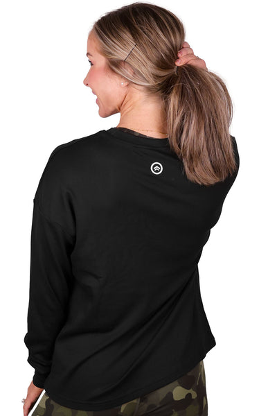 BLACK LONG SLEEVE SOFT TEE