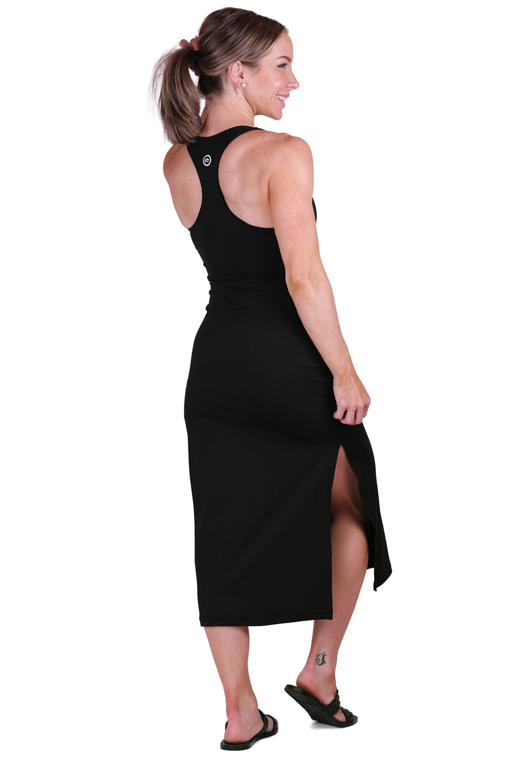BLACK SPORT MAXI DRESS