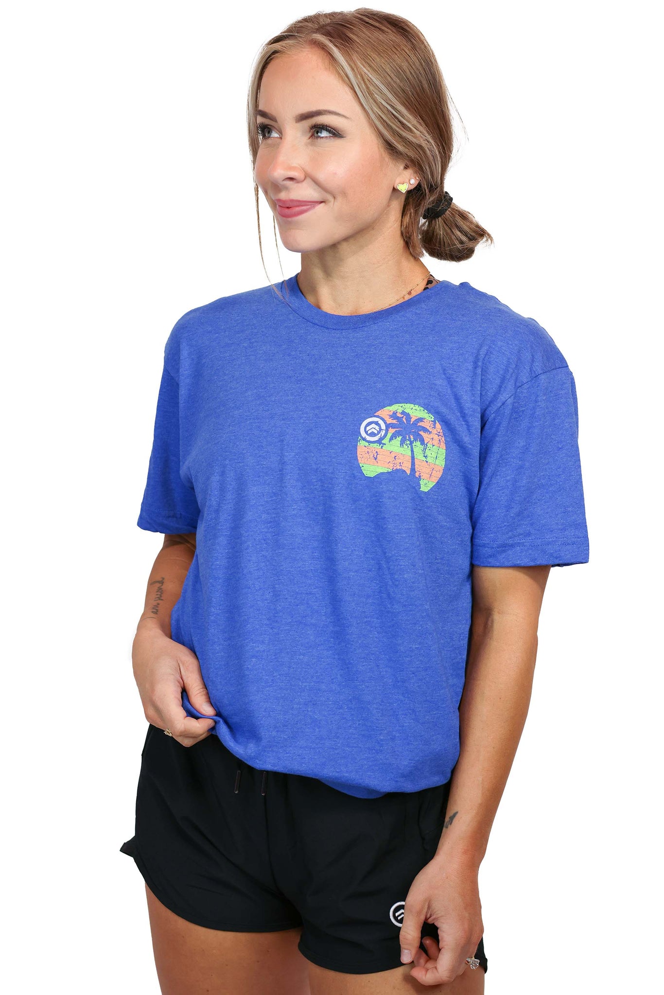 BLUE PALM TEE