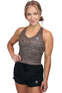 CHEETAH CINCH BRA TOP