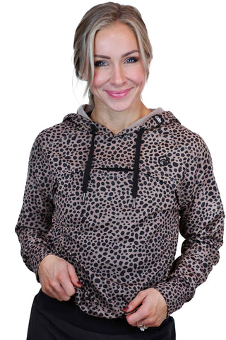 CHEETAH KEYHOLE HOODIE