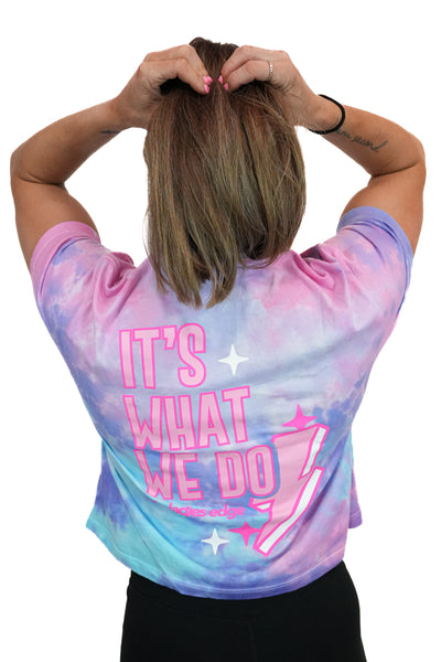 LVL UP TIE DYE CROP TEE