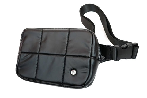 PUFFY BLACK CROSSBODY