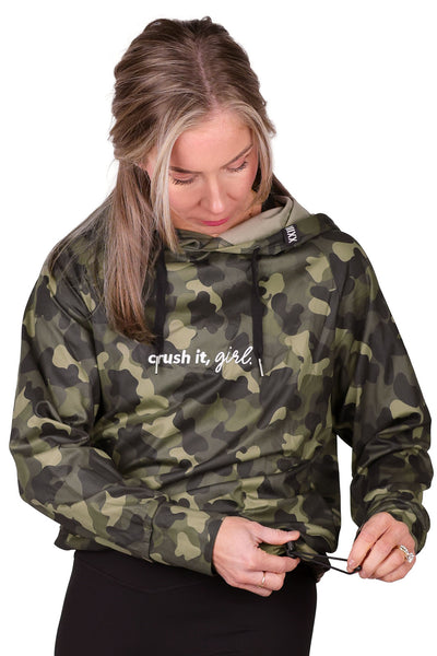 FULL LENGTH CAMO HOODIE
