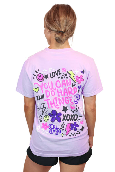 HARD THINGS LILAC TEE