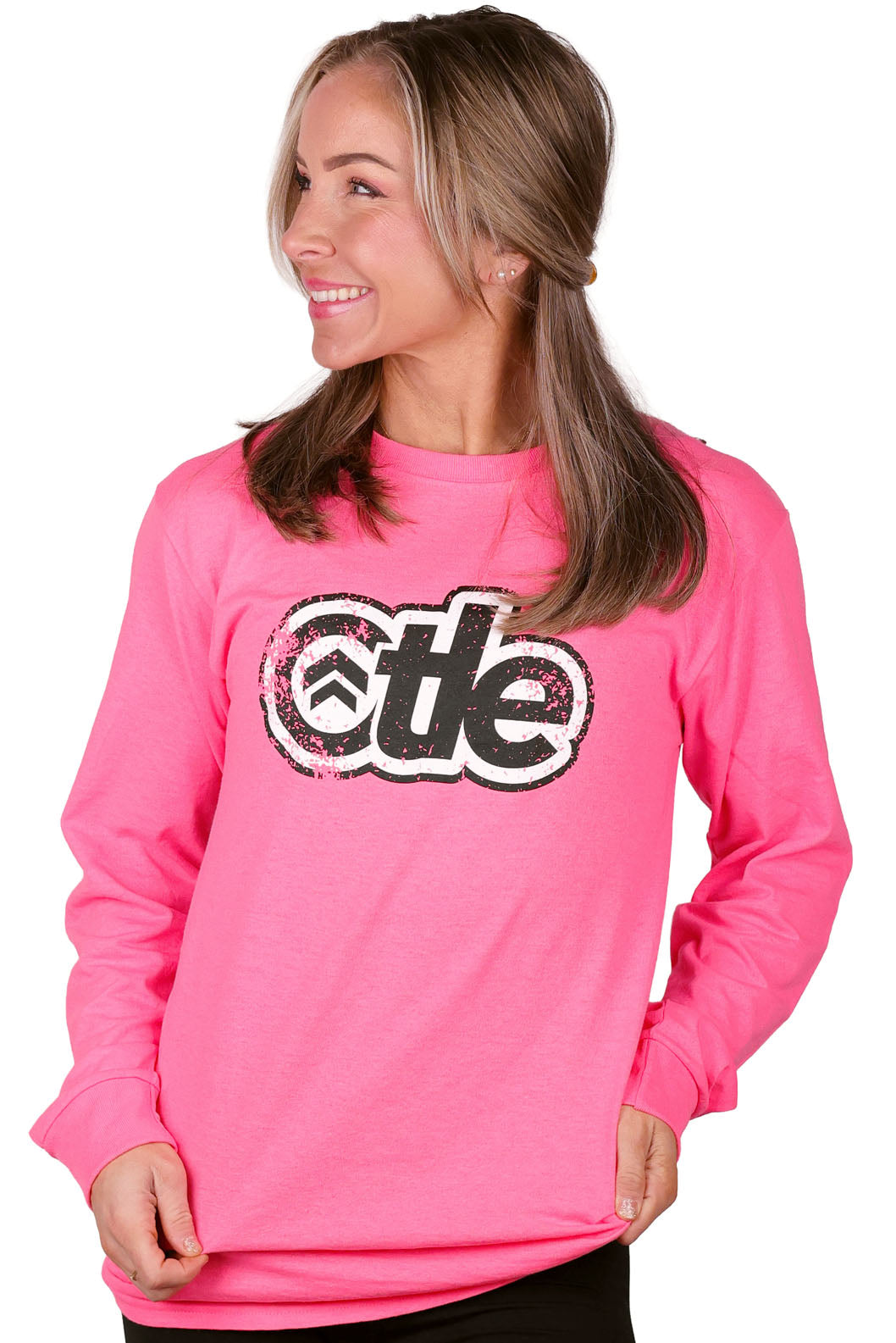 HOT PINK LONG SLEEVE TEE
