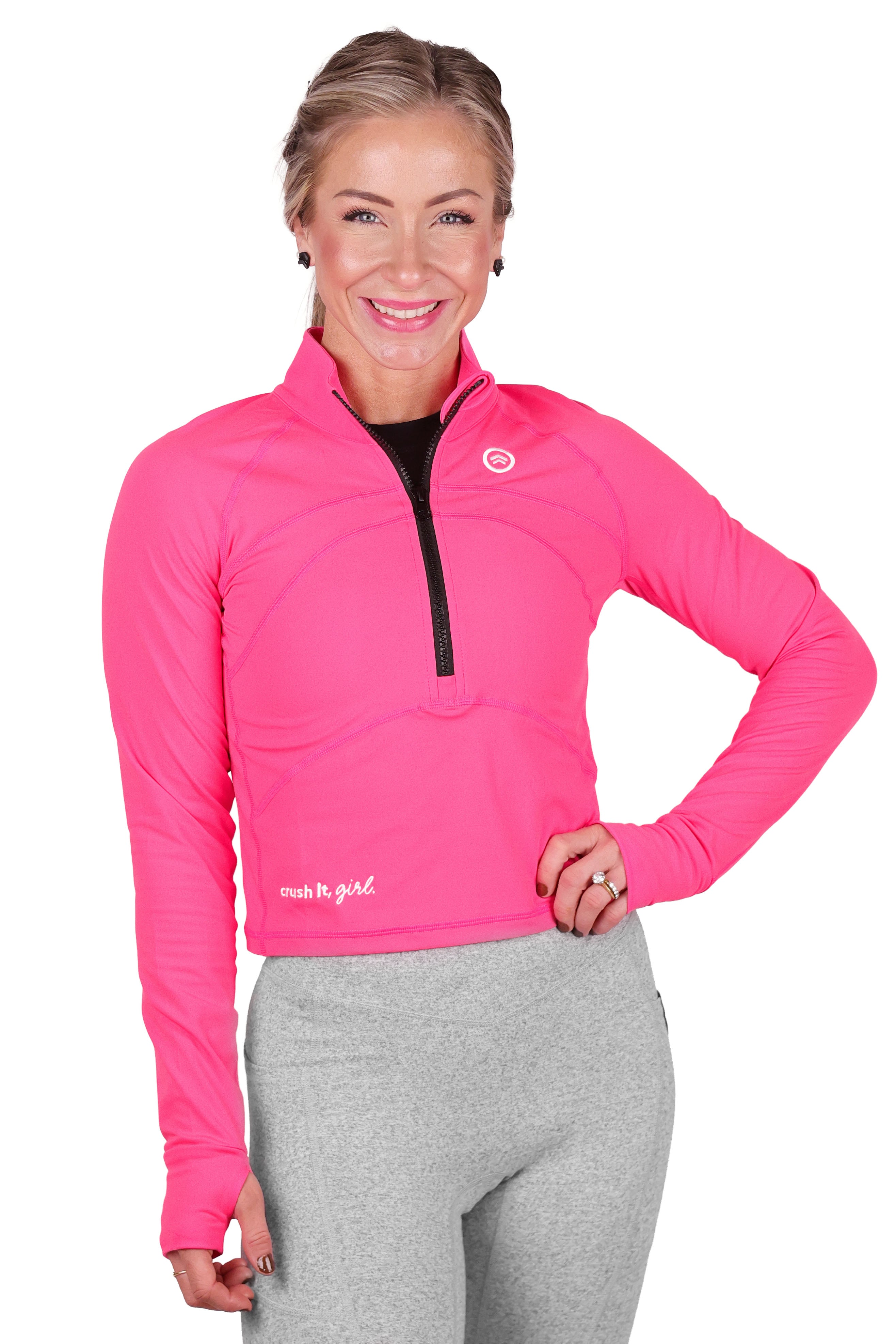 HOT PINK PERFORMANCE PULLOVER