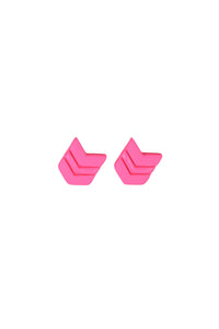 PINK CHEVRON EARRINGS