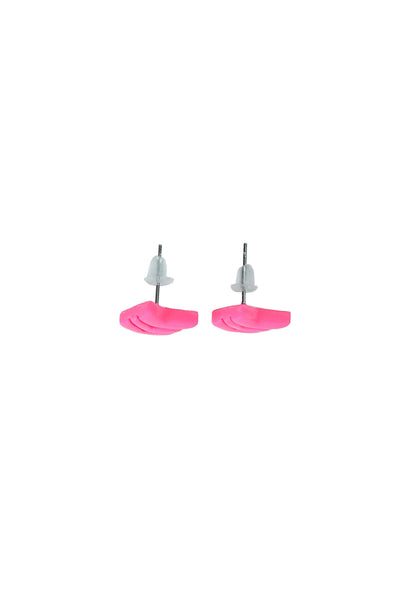 PINK CHEVRON EARRINGS