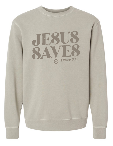 JESUS SAVES CREWNECK