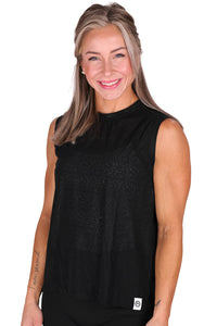 SHEER BLACK MUSCLE TANK