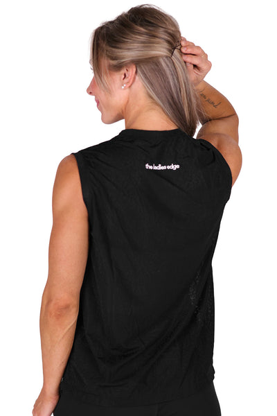 SHEER BLACK MUSCLE TANK