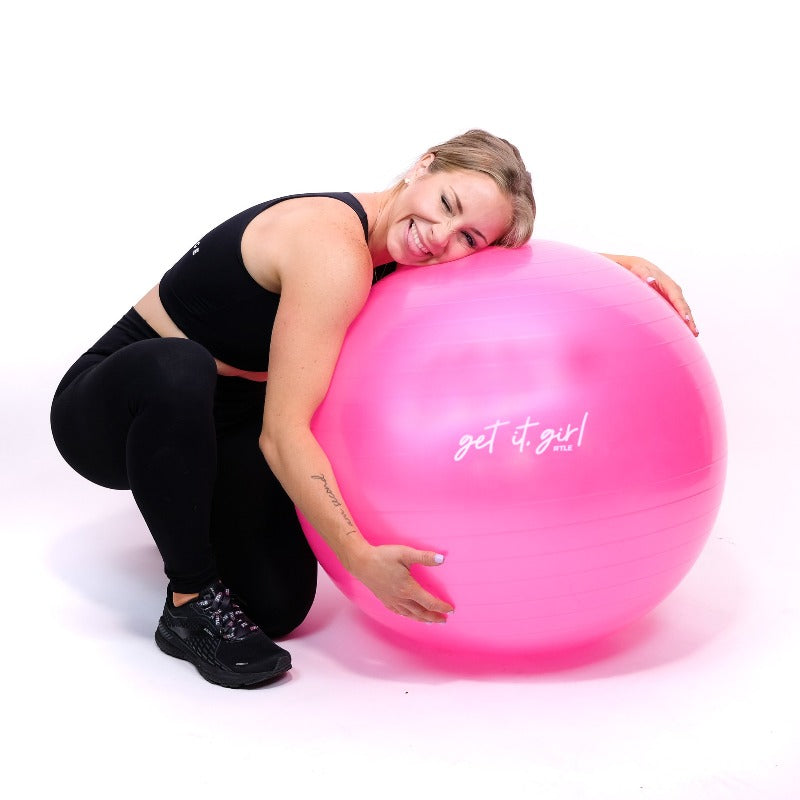 Pink gym ball sale